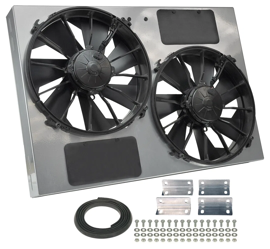 16927 – DERALE Cooling Fan, Electric 4000 Cubic Feet Per Minute Dual 12 Inch Diameter Fan/ 26 Inch Width x 18 Inch He...
